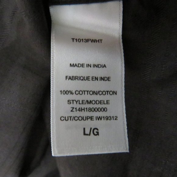 Guess* Men's Long Sleeve Pearl Snap Down Curved Hem Textured Dress Shirt~ Large - Picture 4 of 11